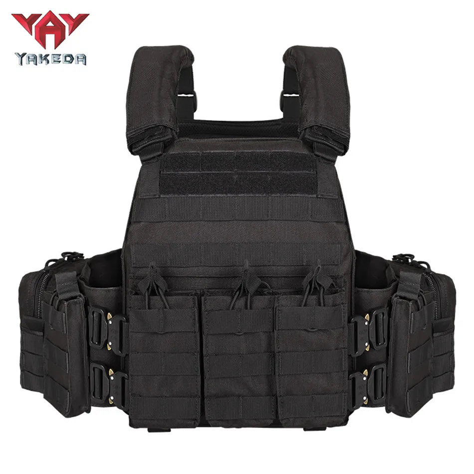 YALEDA 600D Wear-resistant Tactical Vest Training Combat Equipment Quick Release Breathable With Magazine Clip Bag Medical Pouch