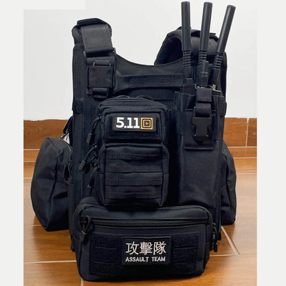 Tactical Vest Full Set Wargame Waistcoat for Airsoft Hunting Cosplay Military Outdoor Training Role Play Gear Accessories Kit