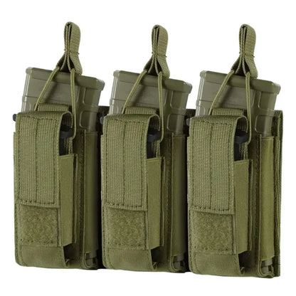 Molle Magazine Pouch Holder Open Top Single Double Triple Rifle Pistol Mag Carrier for M4 M16 AK AR M1911 9mm