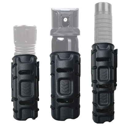 Spray Pouch Holder Flashlight Pouch Baton Holster Molle Belt Clip 360 Degree Rotation Self Defense Tool Holder