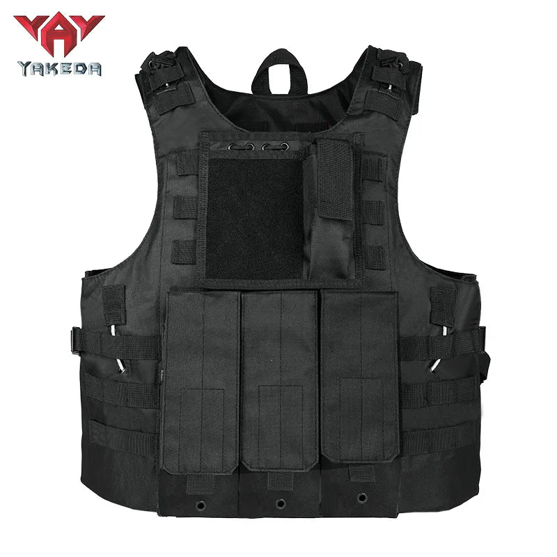 YAKEDA Molle Airsoft Vest Tactical Vest Plate Carrier Fishing Hunting Paintball Vest Armor Vest