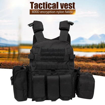 Nylon Tactical Vest Body Armor Hunting Carrier  Men Combat  Camo Military Army Vest Outdoor CS