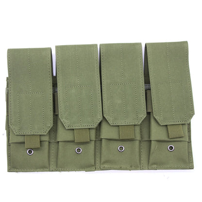 Tactical Molle 5.56mm Magazine Pouch for M4 Ar15 Cs Rifle Quadruple Mag Bag Cs Game Paintball Hunting Vest Attach Pack