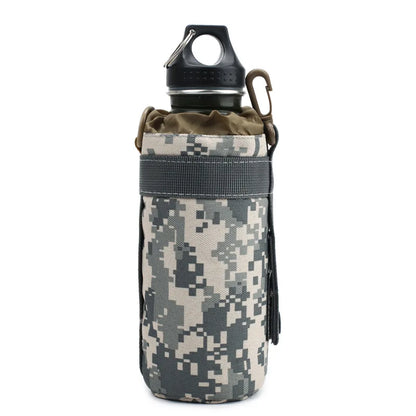 Outdoor Molle Water Bottle Bag Rack Camping Hiking Bicycle Bottle Bag Pulling Rope Multi functional Bottle Bag