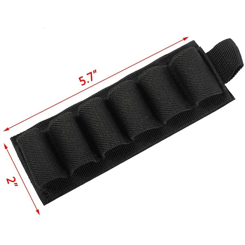 Tactical 6/9 Rounds Mag Pouch 12/20GA Cartridge Shotgun Shell Holder Magic Hook&Loop Rifle Bullet Cartridge Holder