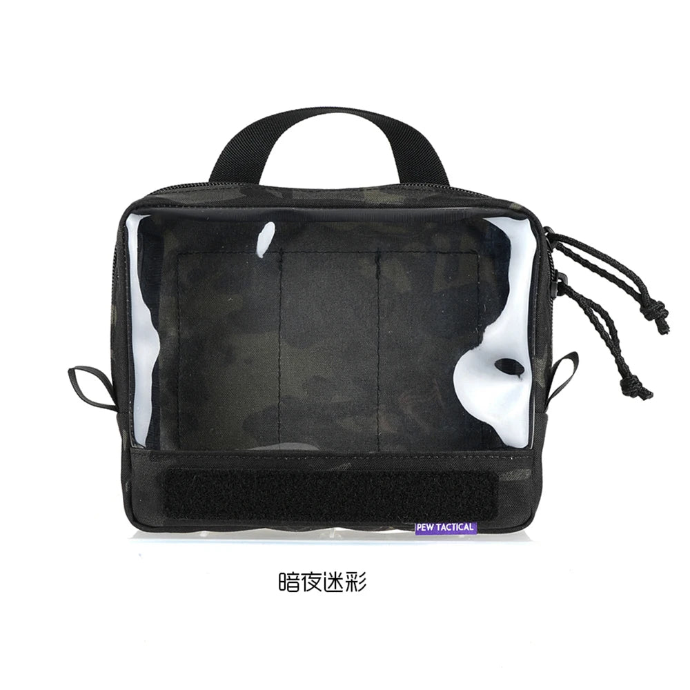 PEW TACTICAL Multiple Transparent and Visible Storage Bag Accessory Pouch Tactical Backpack Built-In Sundry Bag