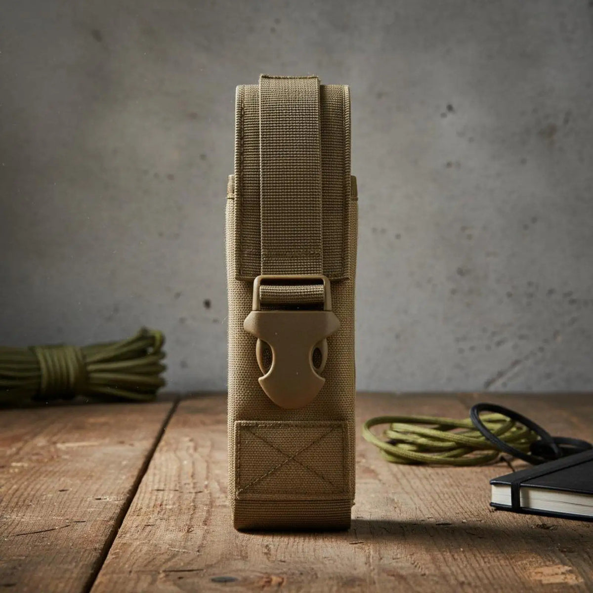 1000D Nylon Pouch Flashlight Holder with MOLLE System for Belt Vest Backpack Acu
