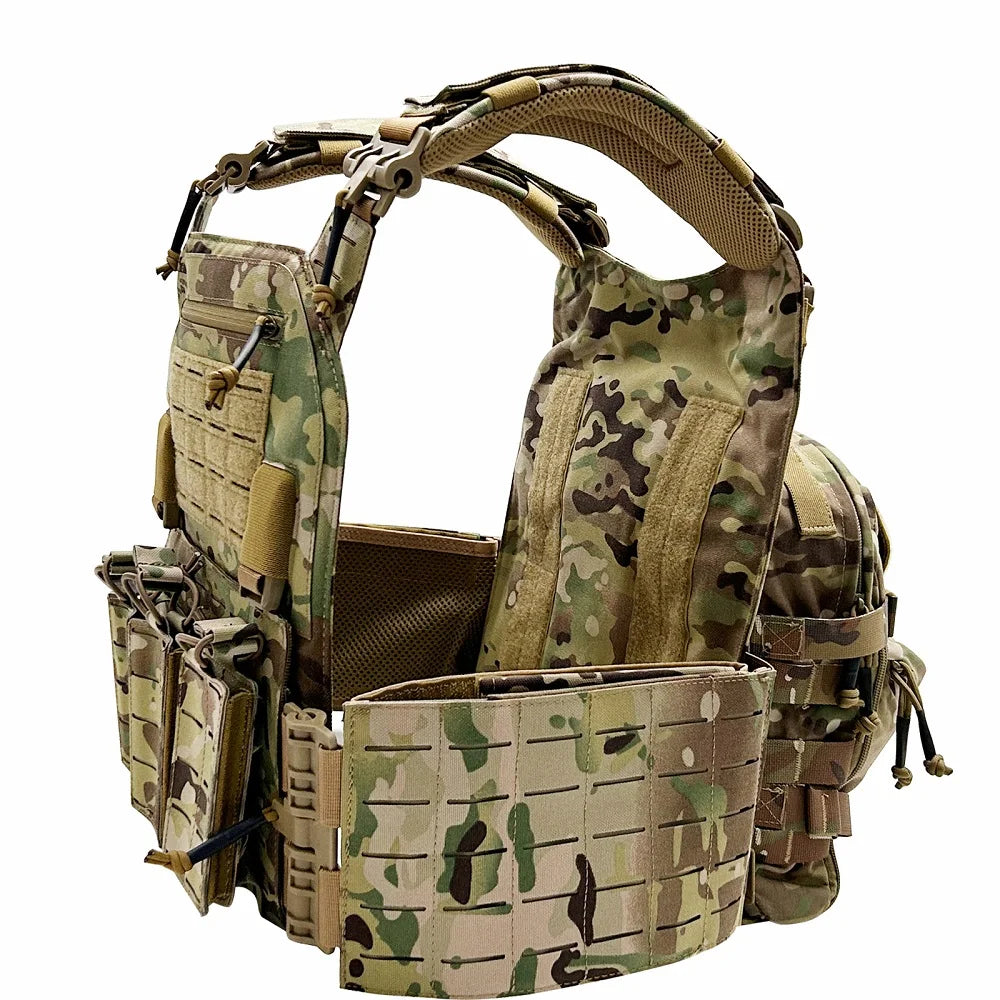 ZH02 EMERSONGEARS Nylon Combat suit laser cutting vest with 5.56 hydration backpack with 2L triple magazine pouch Set