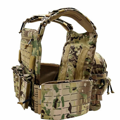 ZH02 EMERSONGEARS Nylon Combat suit laser cutting vest with 5.56 hydration backpack with 2L triple magazine pouch Set