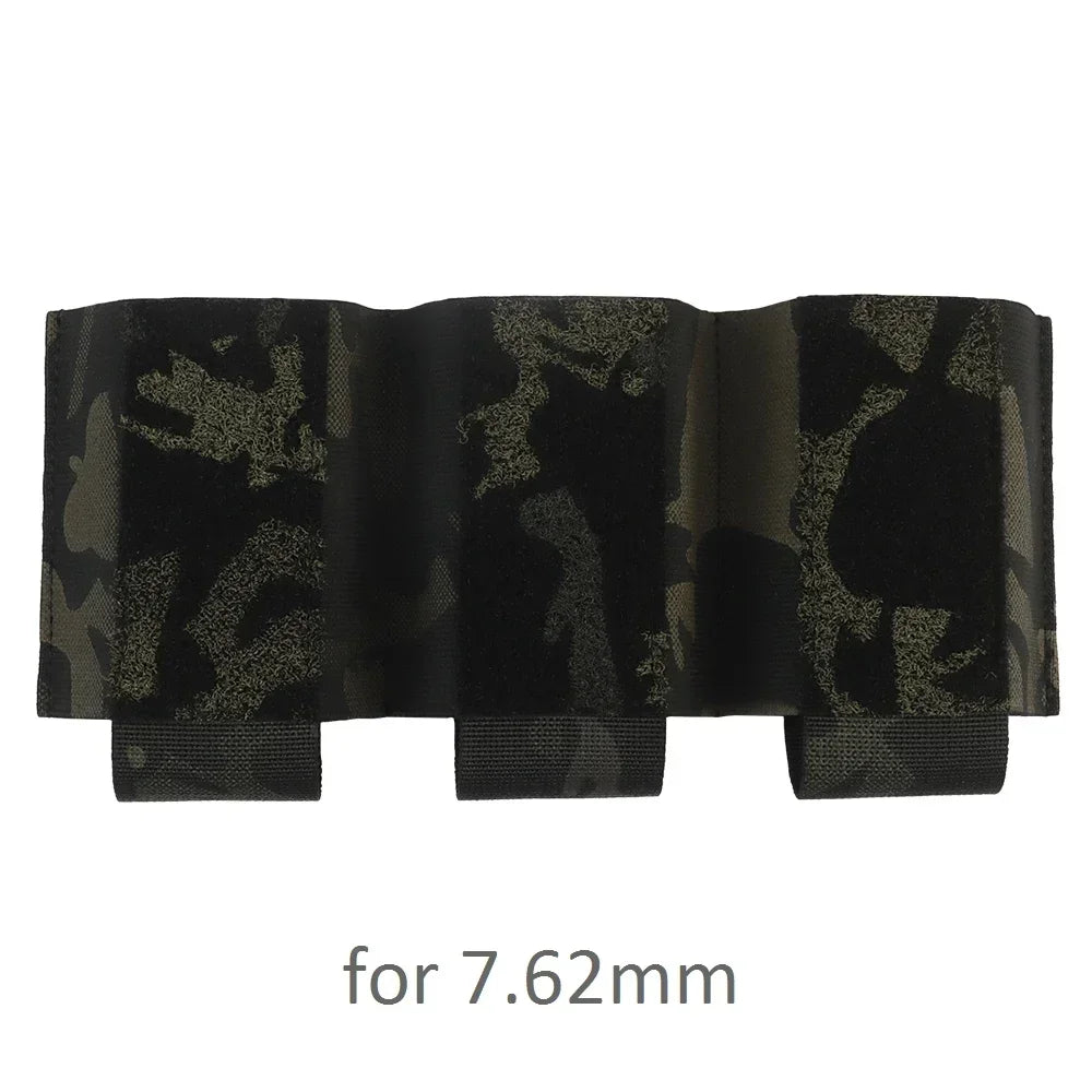 Camo 5.56/7.62 Triple Mag Pouch Elastic Hook and Loop Tactical Triple Magazine Pouch