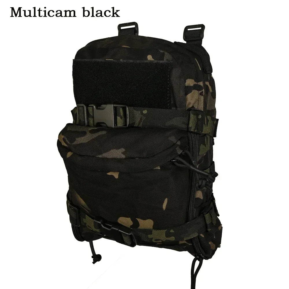 Tactical Hydration Backpack Combat Training Assault Molle Bag Outdoor Hunting Vest Back Plate Carrier Water Bag 1PC