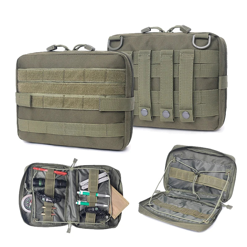 Tactical Medical EMT Molle Pouch Bag - Outdoor Emergency Pack for Camping Hunting with Utility Multi-tool Kit EDC Bag