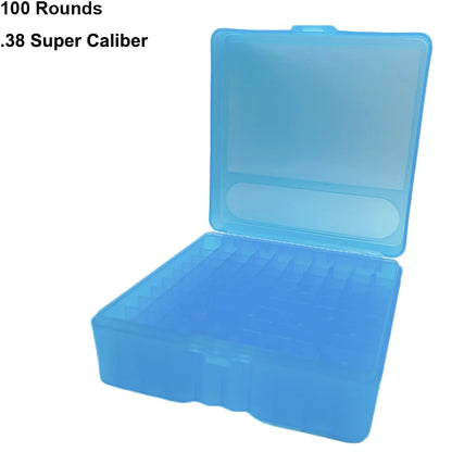 50/100 Rounds Bullet Box Gun Cartridge Shell Holder Portable Ammunition Box Flip-Top for 9mm .223 .38 Ammo Hunting Accessories