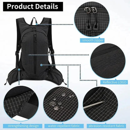 18L Outdoor Sports Backpack Nylon Waterproof Breathable Trail Cycling Pack Unisex Backpack for Hiking Mountaineering