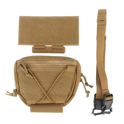 The Raid Pouch Tactical Plate Carrier Hanging Sub Abdominal Drop Bag Shoulder Pack Airsoft Hunting Belly IFAK Organizer Pocket