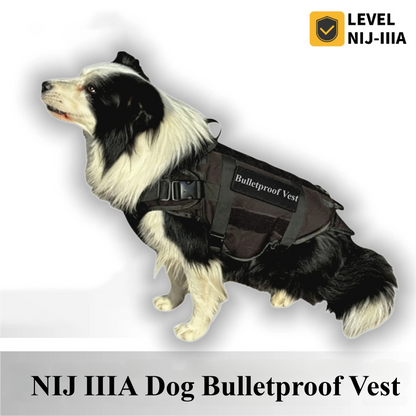 Level IIIA Soft PE Dog Plate Carrier Vest Multi-functional Adjustable Tactical Pet Vest for Dog Training Outdoor Protective Gear