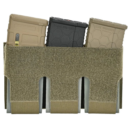 KTS Triple 556 Magazine Pouch Built-In Clips Fast Retrieving M14 M16 AR15 MAG Front Flap Rifle FCSK Plate Carrier Hunting Vest