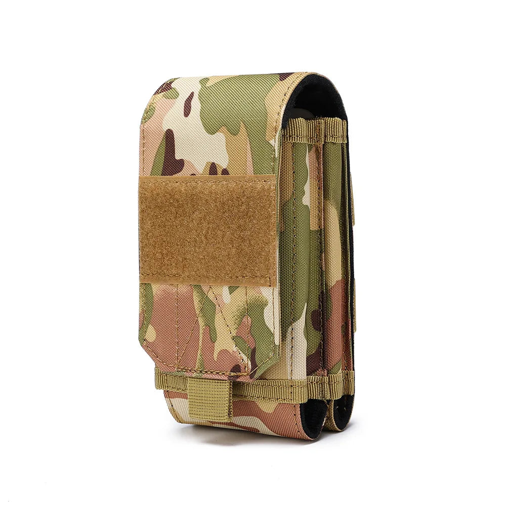 Tactical 7inch Waist Phone Pouch Double Molle Sytsem Cellephone Bag Outdoor Cigarette Pouch Key Outdoor Tool Accessory Bag