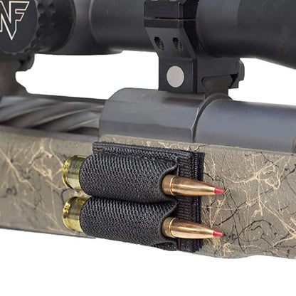Tactical Patch 2-Round Holder Adhesive 2 Hole Cartridges Hook Loop Patch Hunting Rifles 7.62MM Shotgun Bullet Pouch