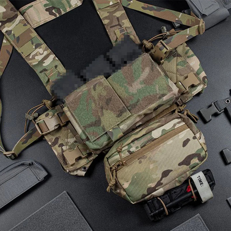 WOSPORT Tactical Vest Chest-mounted With Built-in Quick-release Sleeve MK4 Expansion Mount Breathable Quick-release Camouflage