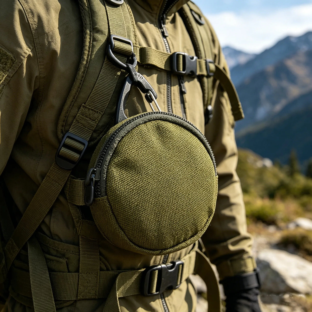 Tactical EDC Key Wallet Pocket Outdoor Sports Earphone Case MOLLE Mini Hanging Bag Usb Cable U-Disk Coin Storage Bag