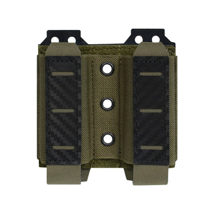 Single/Double/Triple MOLLE-Compatible 9MM Mag Pouch Quick-Release Buckle Elastic Retention Airsoft Shooting Hunting Mag Holder