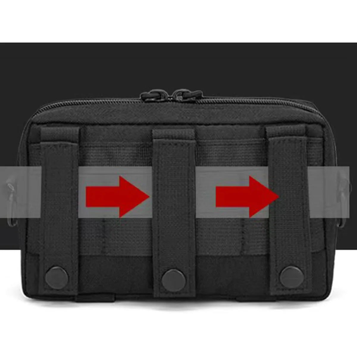 Tactics MOLLE Admin Pouch Utility EDC Waist Bag Horizontal Modular Pouch Chest Pack  Accessory Bag for Outdoor Hiking, Hunting