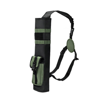 Archery Back Arrows Quiver Bag, Arrow Holder with Molle System and Pockets for Hunting Shooting Target Practice