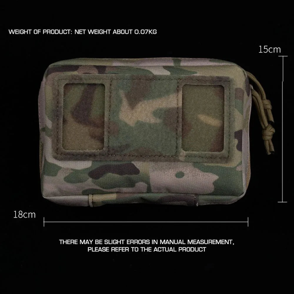 Tactical Bag Phone Folding Navigation Board Pouch Double Zipper Outdoor Hunting Airsoft Dustproof Mobile Phone Protective Bag