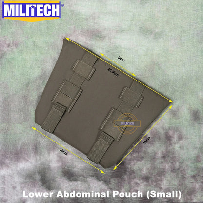 MILITECH Laser Cut Molle Level 3A Groin Protection Groin PAL Accessory Pouch Sub Abdominal Pouch Groin Bag With Armor