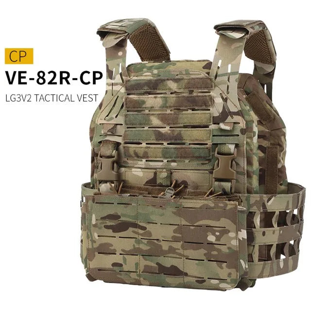 WOSPORT Tactical Outdoor Protective Mounted Vest LG3V2 6094 Thickened Shoulder Pads Laser MOLLE Cutting Hunting Vest