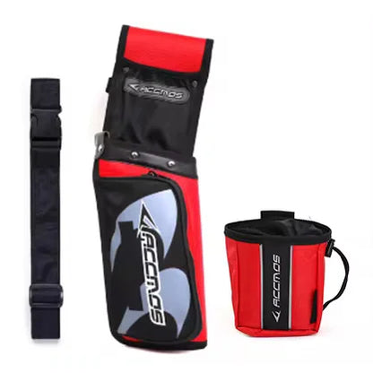 ACCMOS Archery Reverse Arrow Quiver And Arrow Release Hold Pounch bag for Shooting Hunting Durable for Outdoor Activities