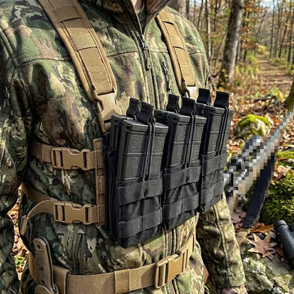 Tactical Single/Dual/Triple/Six Magazine Bag Molle Mag Pouch for Airsoft Ammunition 5.56mm M4 AR15 AK Assault Rifle Hunting