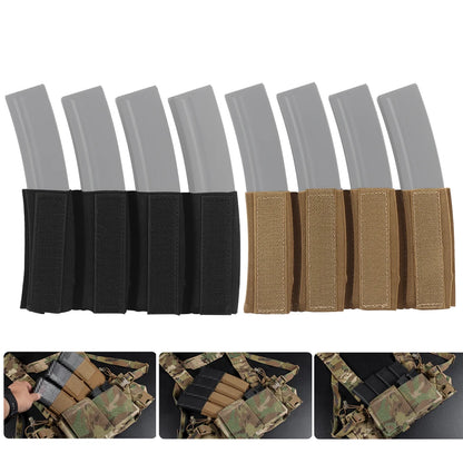 1Pc Tactical Quad Mag Holder Hook Fastener Mag Insert Pocket For MP5 Chest Rig Vest Hunting Bullet Storage Pouches Accessory
