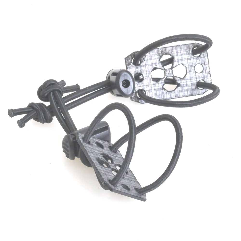 2PCS Tactical Communication PTT Fixed Plate Holder Imported Teg-Ris Elastic Rope Fixed Buckle