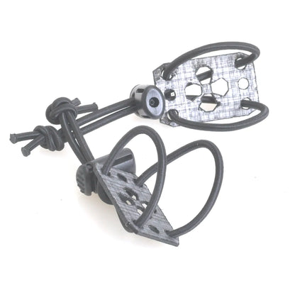 2PCS Tactical Communication PTT Fixed Plate Holder Imported Teg-Ris Elastic Rope Fixed Buckle