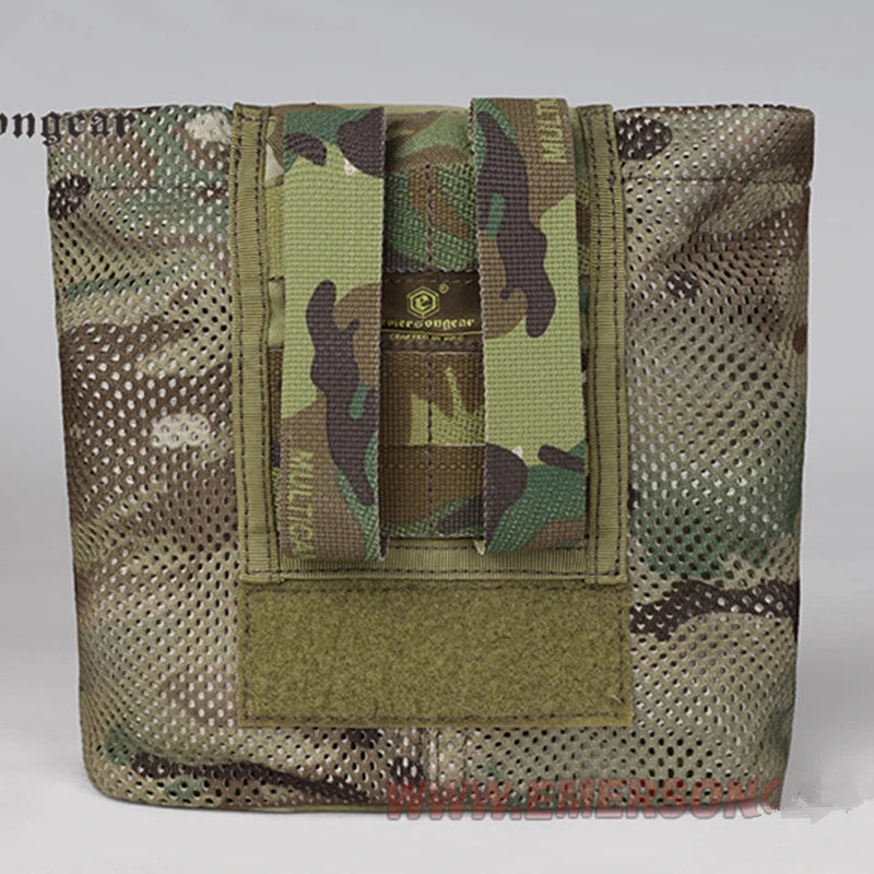 Airsoft Molle Dump Pouch Outdoor Roll-Up Drawstring Magazine Utility Folding Waist Bag Mesh Foldable Sport Hunting EDC Pocket