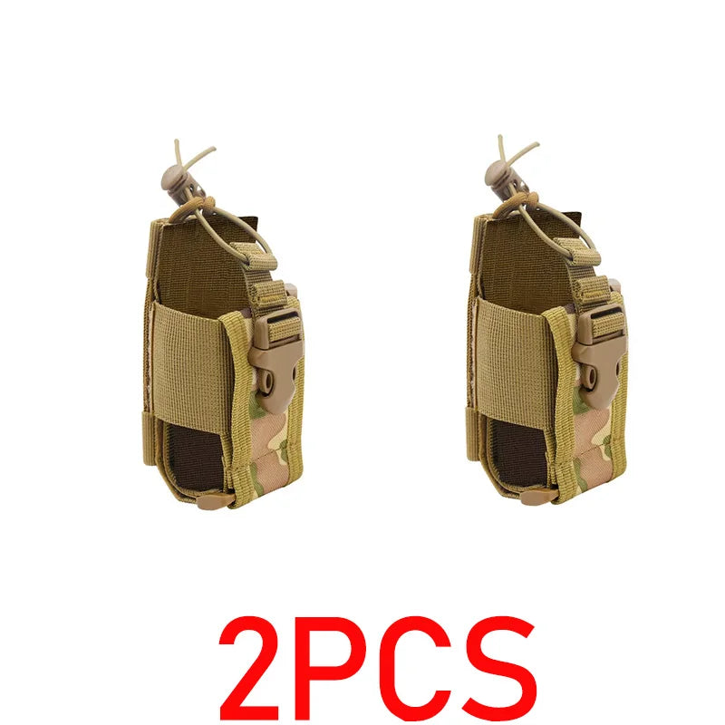 Tactical Radio Holder Shift Pocket Tactical Molle Pouch Walkie Talkie Holster Nylon Waist Belt Bag Pocket Hunting Accessories