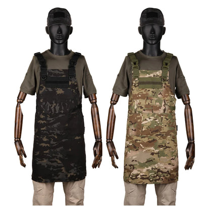 Tactical Vest Apron Combat Gear Multi-pocket Apron Unisex Sleeveless Technician Mechanic Camouflage Apron