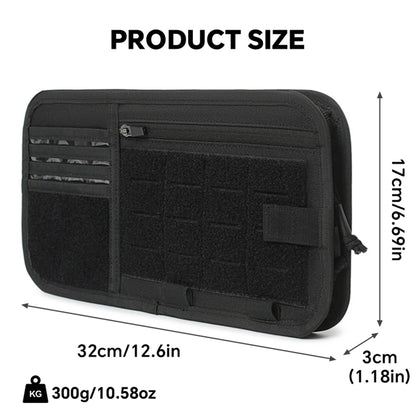 Tactical Car Visor Organizer with Molle Panel Sunglasses Holder Zipper Pockets Car Sunshade Storage Clip for Truck Car Accessory