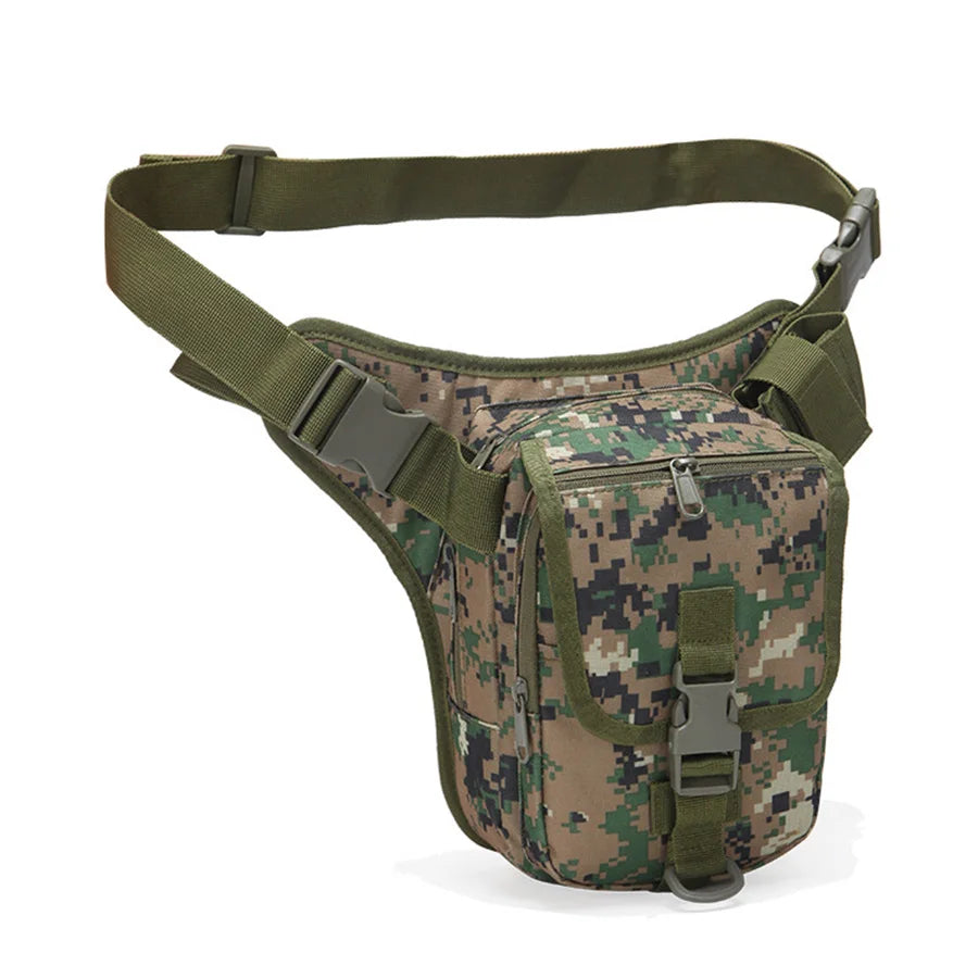New Outdoor Camouflage Training Leg Bag Outdoor Training Camping Small Waist Bag Mountaineering Cycling Multi functional Waterpr