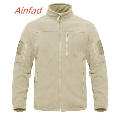 Hunting Autumn Winter Men's Stand Collar Fleece Coat Jacket Thermal Mid-Rise Jacket