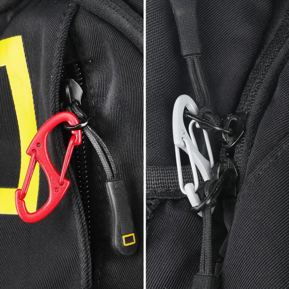 20PCS Mini Double Sided Carabiner Clips Small Zinc Alloy Keychain Clasp Snap Hooks EDC for Outdoor Camping Hiking