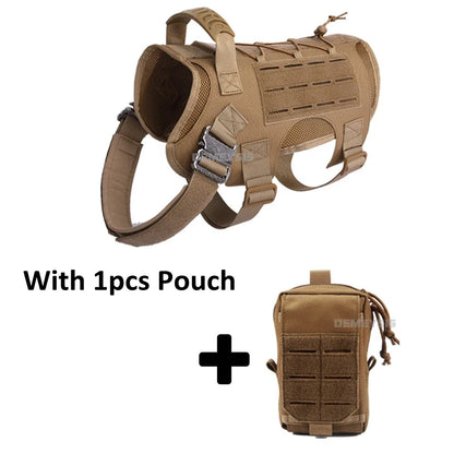 Tactical Dog Vest Hunting Shooting Cs  Fan Service Nylon Pet Vests Airsoft Training Molle Dogs Harness