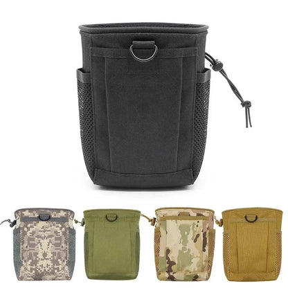New Outdoor 3‑5L Camo Tactical Molle Dump Pouch, 600D Nylon Recycle Waist Pack, Portable Hunting Outdoor Accessories Storage Bag