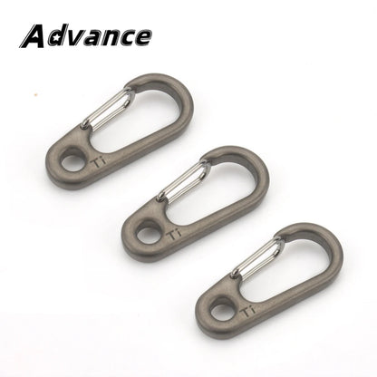 3pcs Gray Titanium Alloy Keychain EDC Outdoor Tool Titanium Buckle Key Ring