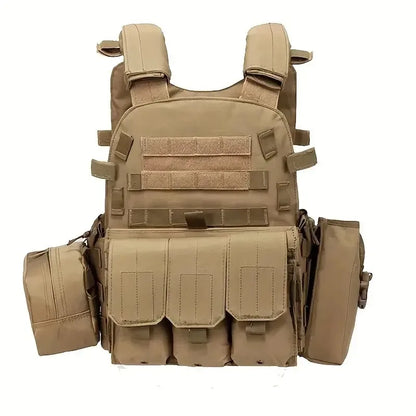 6094 Military Tactical Vest Molle Vest Body Armor Combat Army CS Gear Hunting Plate Carrier Airsoft Accessories Wargame Pouch