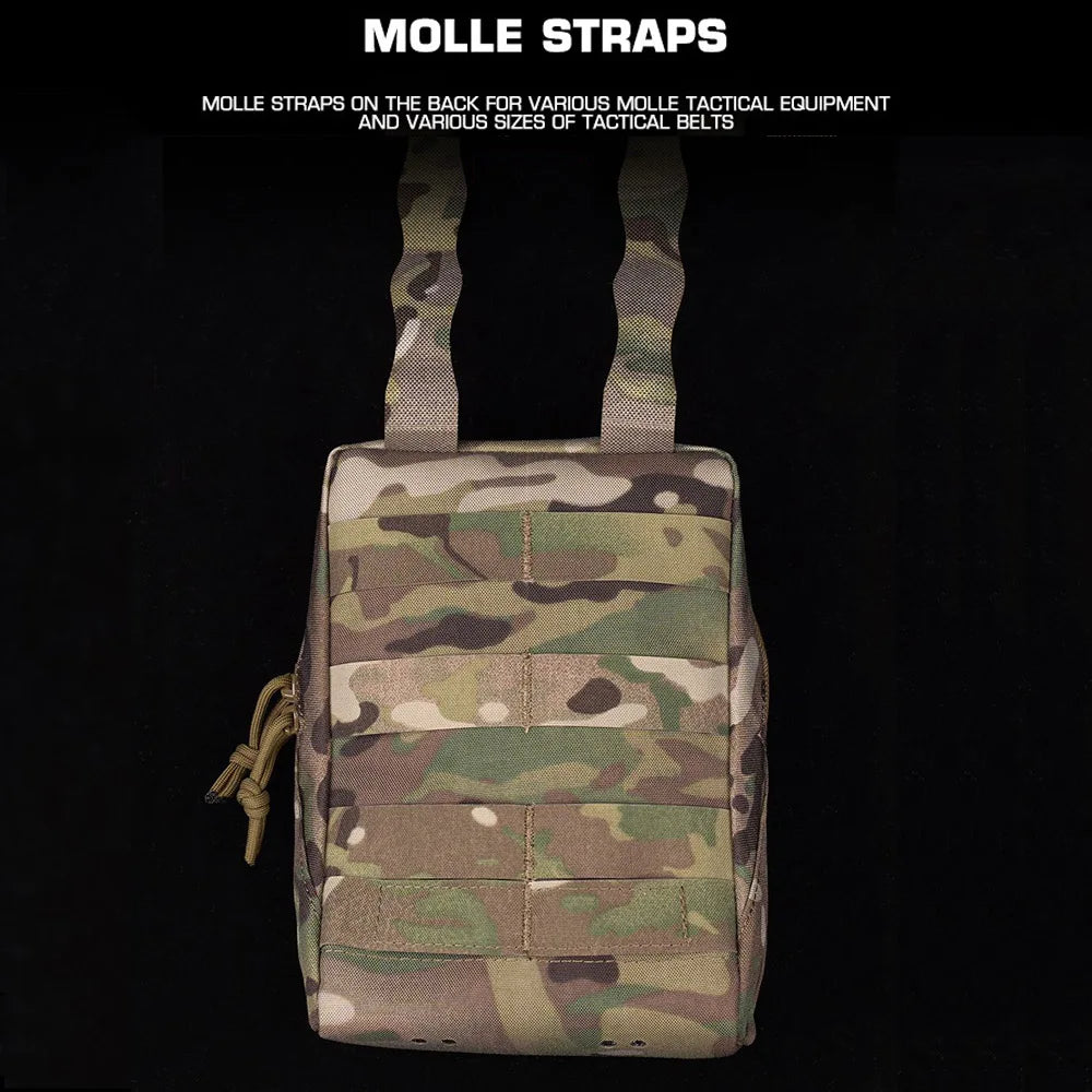 Tactical Vest Waist Plate Carrier Pouch Multi-functional Molle Storage Bag Hunting Map Navigation Pouches Airsoft Ammunition Fir