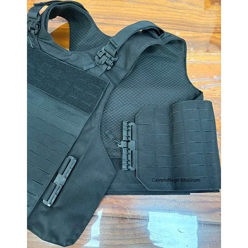 Black Laser Quick Release Tactical Vest CS Quick Release Vest Molle Anti Stab Protective Training Suit