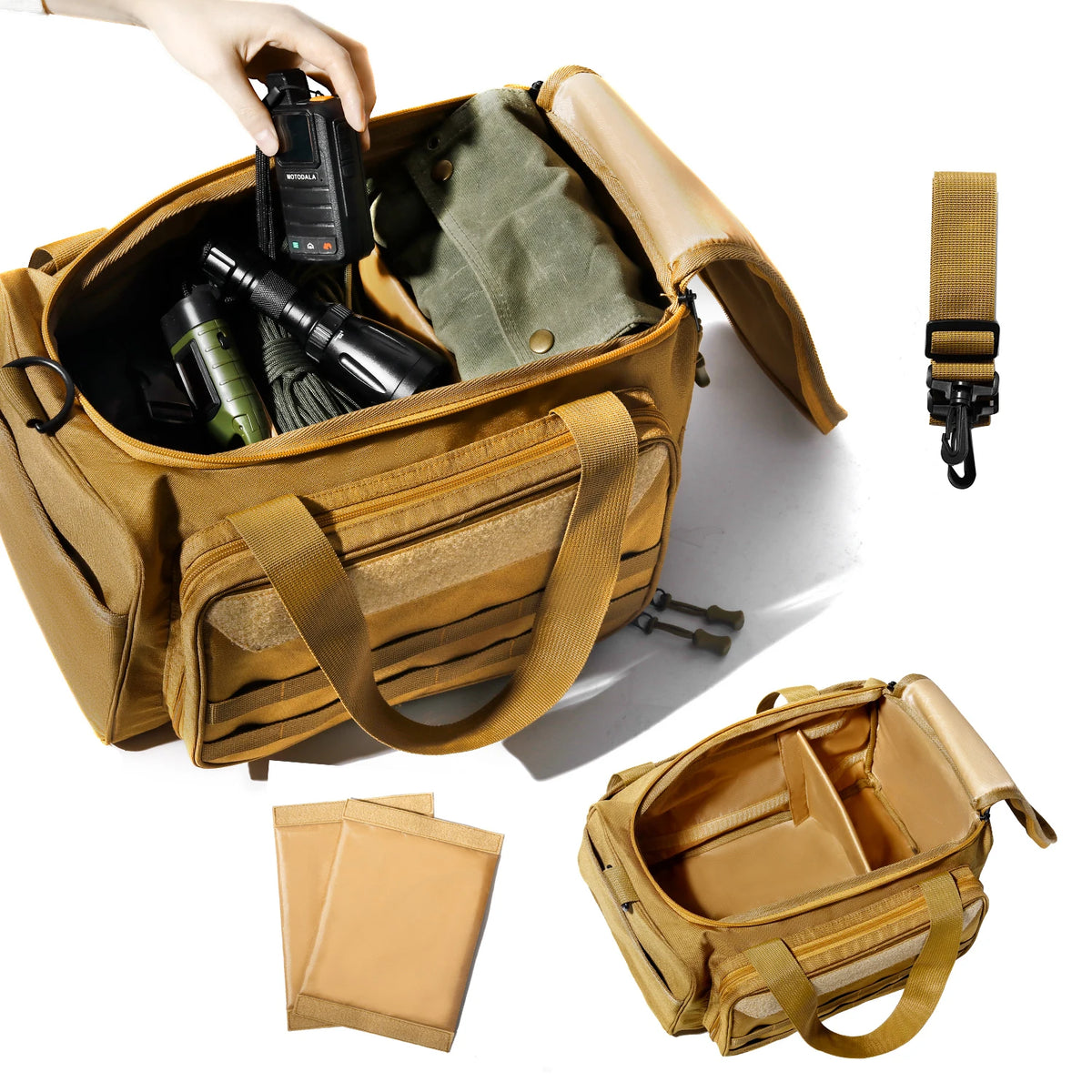 Tactical MOLLE Storage Bag - Durable Oxford Organizer for Training, Range Gear & Everyday Essentials - Adjustable Shoulder Strap